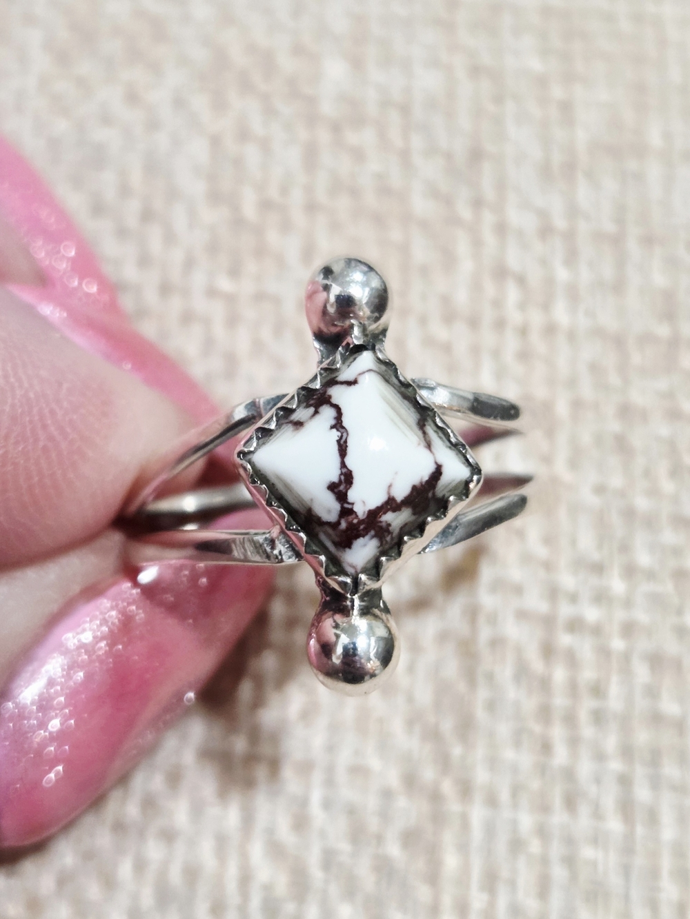 Sterling Silver Wild Horse Turquoise Statement Ring -